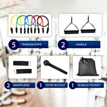 Load image into Gallery viewer, Fitness &amp; Workout Resistance Bands - ResiBands™ - 11-pcs/Set