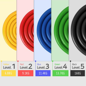 Fitness & Workout Resistance Bands - ResiBands™ - 11-pcs/Set