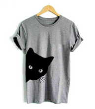 Load image into Gallery viewer, Women Cat-Print Cotton T-shirt (CaTeez®) - SAVE 50% TODAY ONLY