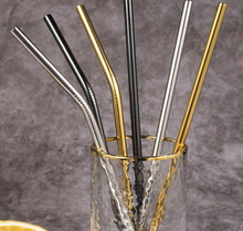 Load image into Gallery viewer, Deluxe Stainless Steel Straw® Set with cleaning brush (4 Pack/1 Set) Eco Friendly Reusable Drinking Straws - SAVE 50% TODAY ONLY