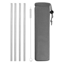 Load image into Gallery viewer, Deluxe Stainless Steel Straw® Set with cleaning brush (4 Pack/1 Set) Eco Friendly Reusable Drinking Straws - SAVE 50% TODAY ONLY