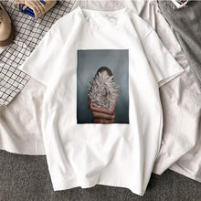 Load image into Gallery viewer, New Flowers-Feather Print, Women Cotton T-shirt (Harajuku Tees®) - SAVE 50% TODAY ONLY