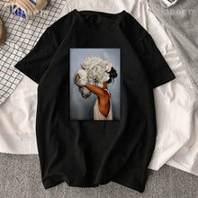 Load image into Gallery viewer, New Flowers-Feather Print, Women Cotton T-shirt (Harajuku Tees®) - SAVE 50% TODAY ONLY