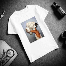 Load image into Gallery viewer, New Flowers-Feather Print, Women Cotton T-shirt (Harajuku Tees®) - SAVE 50% TODAY ONLY