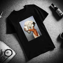 Load image into Gallery viewer, New Flowers-Feather Print, Women Cotton T-shirt (Harajuku Tees®) - SAVE 50% TODAY ONLY