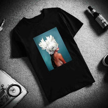 Load image into Gallery viewer, New Flowers-Feather Print, Women Cotton T-shirt (Harajuku Tees®) - SAVE 50% TODAY ONLY