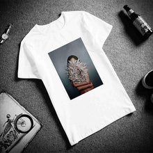 Load image into Gallery viewer, New Flowers-Feather Print, Women Cotton T-shirt (Harajuku Tees®) - SAVE 50% TODAY ONLY
