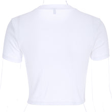 Load image into Gallery viewer, Chic White Slim Cropped Tee-Tops (Sweetown tops®) - SAVE 50% TODAY ONLY