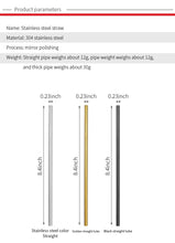 Load image into Gallery viewer, Deluxe Stainless Steel Straw® Set with cleaning brush (4 Pack/1 Set) Eco Friendly Reusable Drinking Straws - SAVE 50% TODAY ONLY