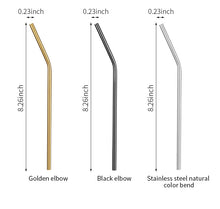 Load image into Gallery viewer, Deluxe Stainless Steel Straw® Set with cleaning brush (4 Pack/1 Set) Eco Friendly Reusable Drinking Straws - SAVE 50% TODAY ONLY