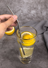 Load image into Gallery viewer, Deluxe Stainless Steel Straw® Set with cleaning brush (4 Pack/1 Set) Eco Friendly Reusable Drinking Straws - SAVE 50% TODAY ONLY